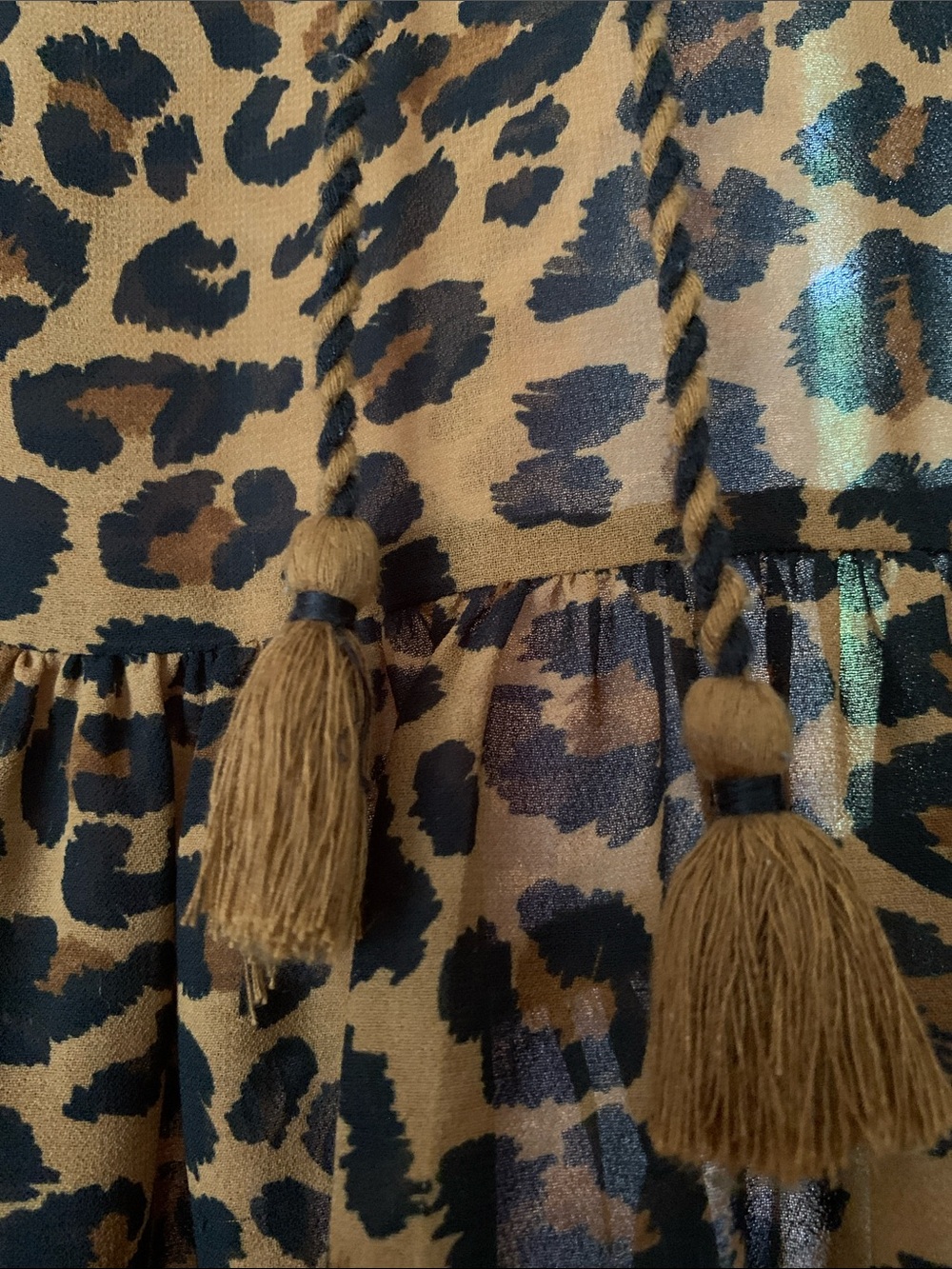 Sheer Leopard Print Babydoll Dress 8/10 - Picture 14 of 16